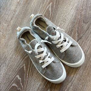 Maurices Textured Gray Sneakers with White Accents